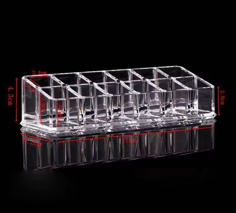 Lipstick Display Stand Holder, Acrylic Lipstick Storage Box, Acrylic Makeup Organizer, Desktop Lipstick Display Storage Box, Cosmetic Nail Polish Storage Rack, Desktop Dressing Table for Lip Glaze Brushes Bottles Lipstick Display Stand Holder, Acrylic Lipstick Storage Box, Acrylic Makeup Organizer, Desktop Lipstick Display Storage Box, Cosmetic Nail Polish Storage Rack, Desktop Dressing Table for Lip Glaze Brushes Bottles